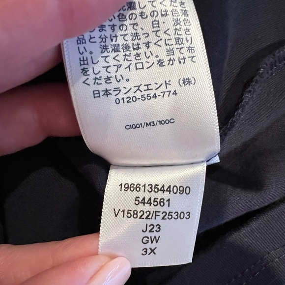 Women’s Land’s End Navy Long Sleeve V-Neck Tunic Top, size 3X, EUC, quality - Picture 6 of 10